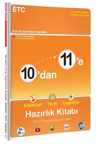 Tonguç 10 dan 11 e Edebiyat Tarih Coğrafya Hazırlık Kitabı Tonguç Akademi