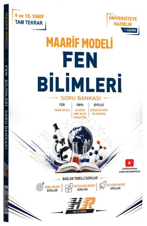 Hız ve Renk YKS TYT Fen Bilimleri Maarif Modeli Soru Bankası Hız ve Renk Yayınları