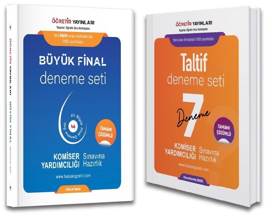 Öğretir TALTİF PAEM Komiser Yardımcılığı 7+6 Deneme 2 li Set Öğretir Yayınları