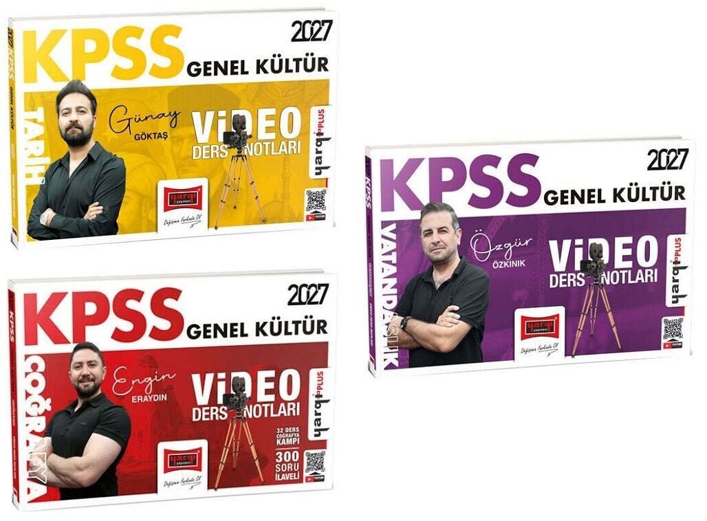 Yargı 2027 KPSS Tarih + Coğrafya + Vatandaşlık Video Ders Notları 3 lü Set Yargı Yayınları