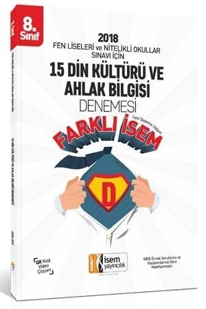 İsem 8. Sınıf LGS ve Fen Liseleri Sınavı 15 Din Kültürü Denemesi İsem Yayınları