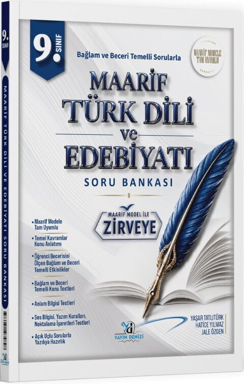 Yayın Denizi 9. Sınıf Türk Dili ve Edebiyatı Zirveye Maarif Model Soru Bankası Yayın Denizi Yayınları