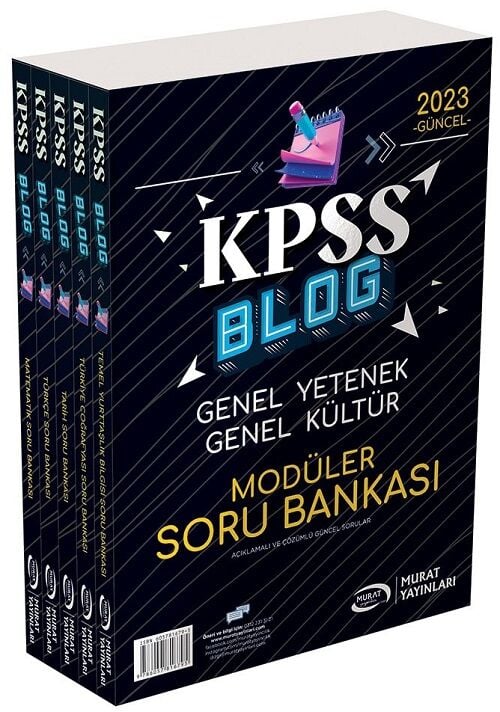 SÜPER FİYAT - Murat 2023 KPSS Genel Yetenek Genel Kültür BLOG Soru Bankası Modüler Set Çözümlü Murat Yayınları