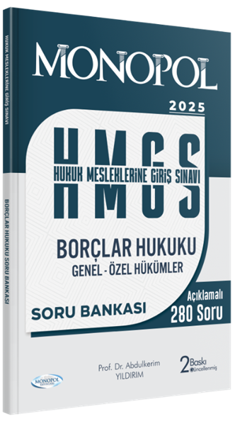 Monopol 2025 HMGS Borçlar Hukuku Soru Bankası 2. Baskı - Abdulkerim Yıldırım Monopol Yayınları