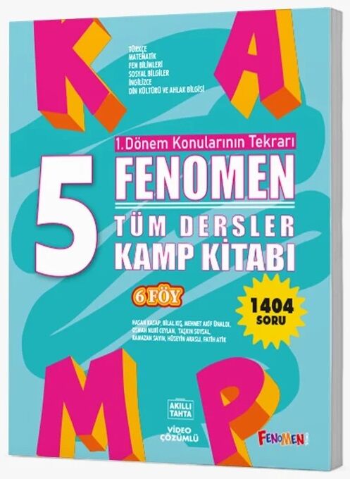 Fenomen Okul 5. Sınıf Tüm Dersler 1. Dönem Fenomen Kamp Kitabı Soru Bankası Fenomen Okul Yayınları