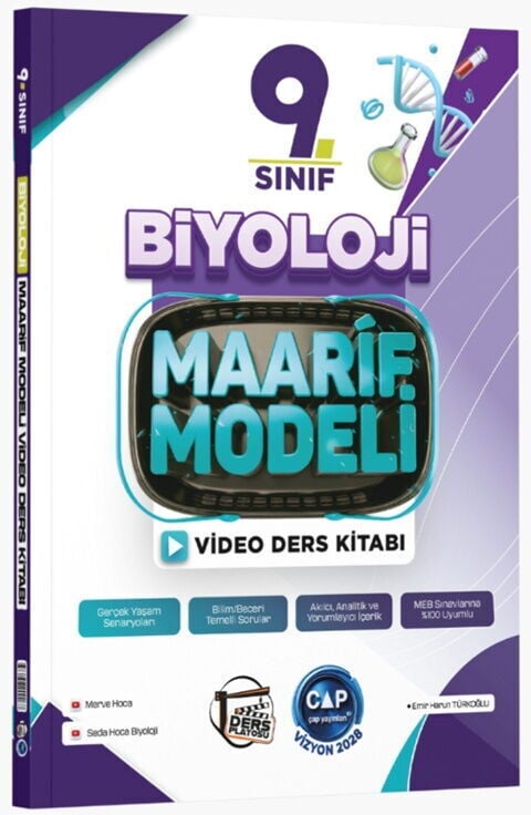 Çap Yayınları 9. Sınıf Biyoloji Maarif Modeli Video Ders Kitabı Çap Yayınları