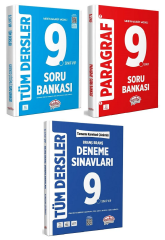 Editör 9. Sınıf Tüm Dersler Soru Bankası + 9 Deneme + Paragraf 9 Deneme 3 lü Set Editör Yayınları