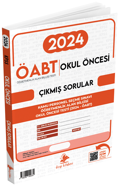 Dizgi Kitap 2024 ÖABT MEB-AGS Sınavı Okul Öncesi Öğretmenliği Çıkmış Sorular Çözümlü Dizgi Kitap Yayınları