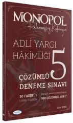 Monopol Adli Yargı Hakimliği 5 Deneme Çözümlü Monopol Yayınları