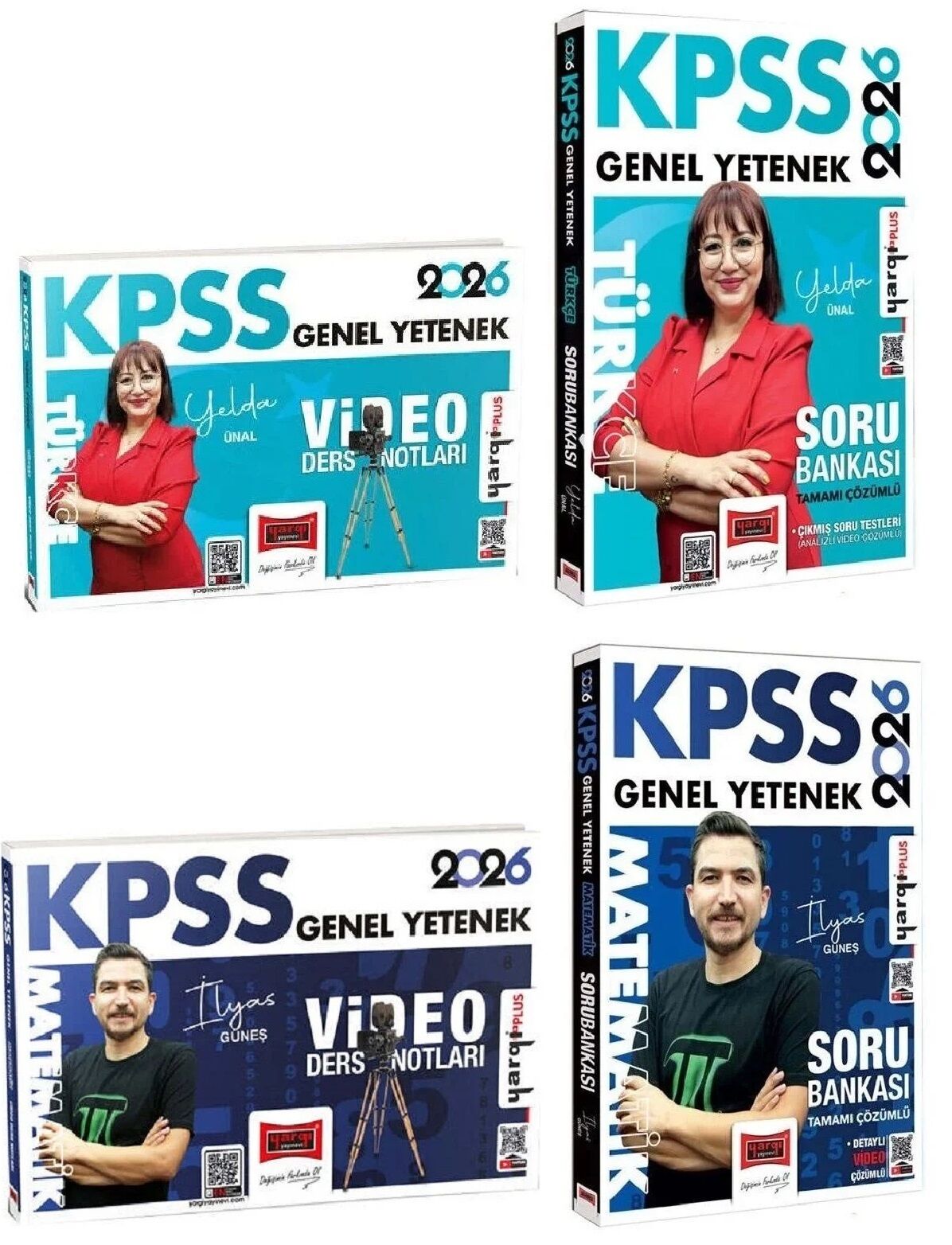 Yargı 2026 KPSS Türkçe + Matematik Video Ders Notları + Soru Bankası 4 lü Set Yargı Yayınları