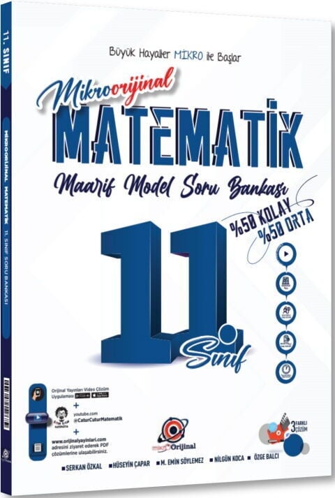Orijinal 11. Sınıf Matematik Mikro Orijinal Maarif Model Soru Bankası Orijinal Yayınları