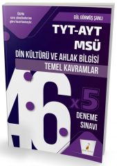Pelikan YKS TYT AYT MSÜ Din Kültürü ve Ahlak Bilgisi Temel Kavramlar 46x5 Deneme - Gül Görmüş Pelikan Yayınları