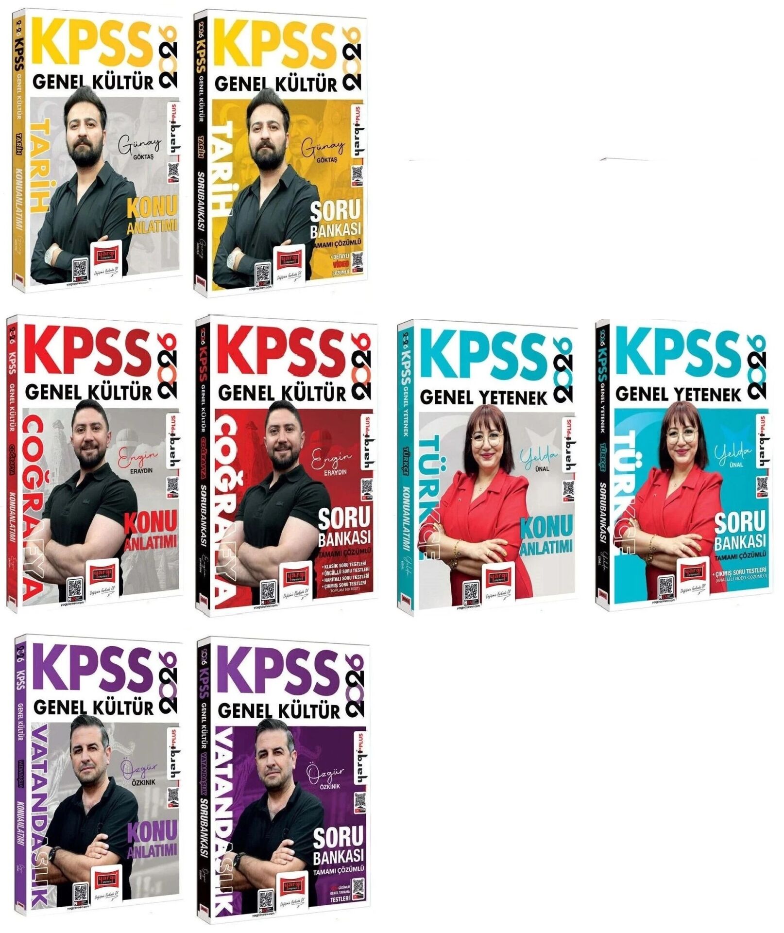 Yargı 2026 KPSS Tarih + Coğrafya + Vatandaşlık + Türkçe Konu Anlatımı + Soru Bankası 8 li Set Yargı Yayınları