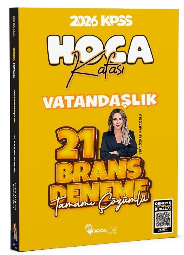 Hoca Kafası 2026 KPSS Vatandaşlık 21 Deneme Çözümlü - Esra Özkan Karaoğlu Hoca Kafası Yayınları