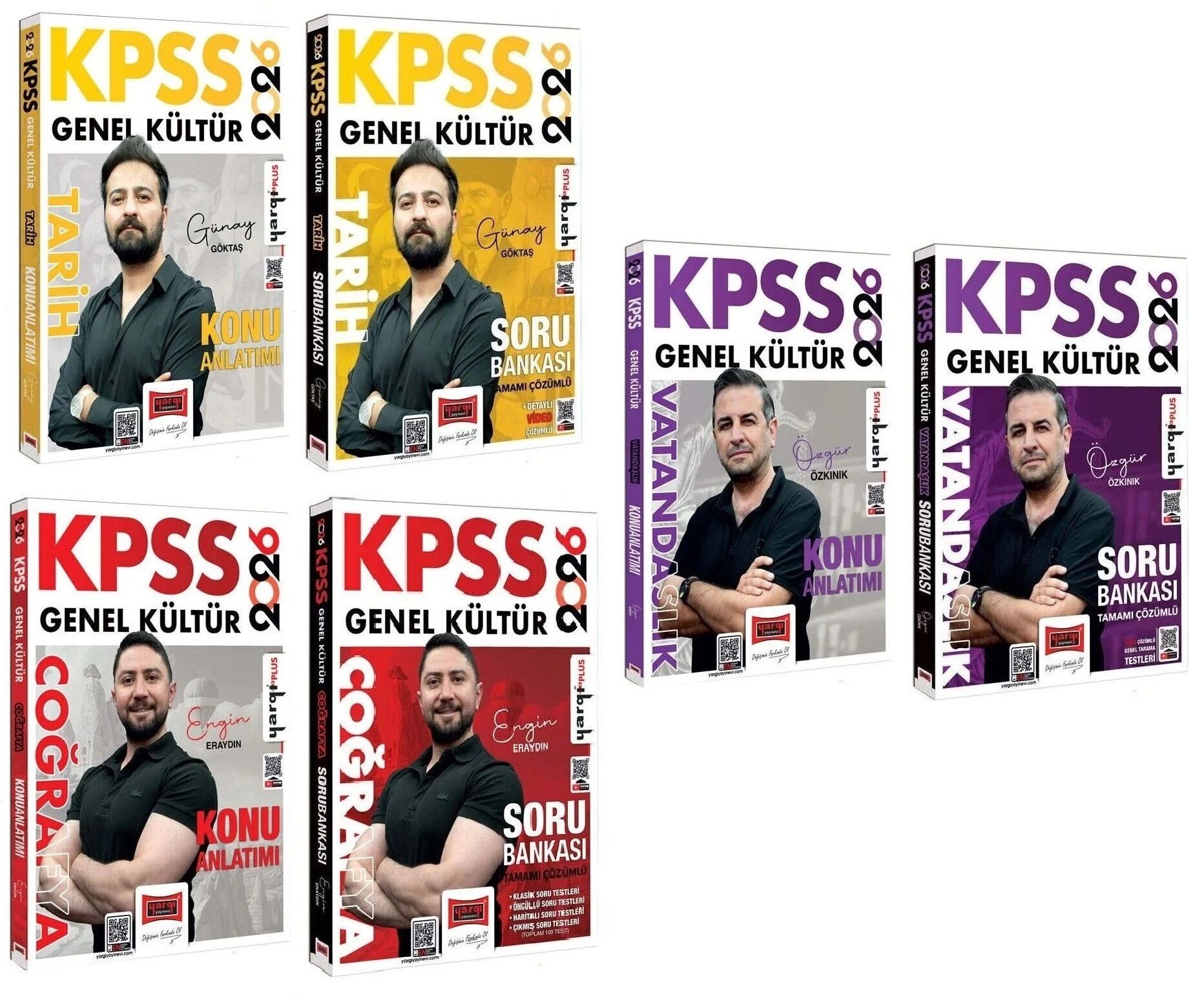 Yargı 2026 KPSS Tarih + Coğrafya + Vatandaşlık Konu Anlatımı + Soru Bankası 6 lı Set Yargı Yayınları