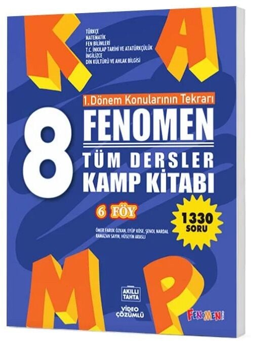 Fenomen Okul 8. Sınıf Tüm Dersler 1. Dönem Fenomen Kamp Kitabı Soru Bankası Fenomen Okul Yayınları