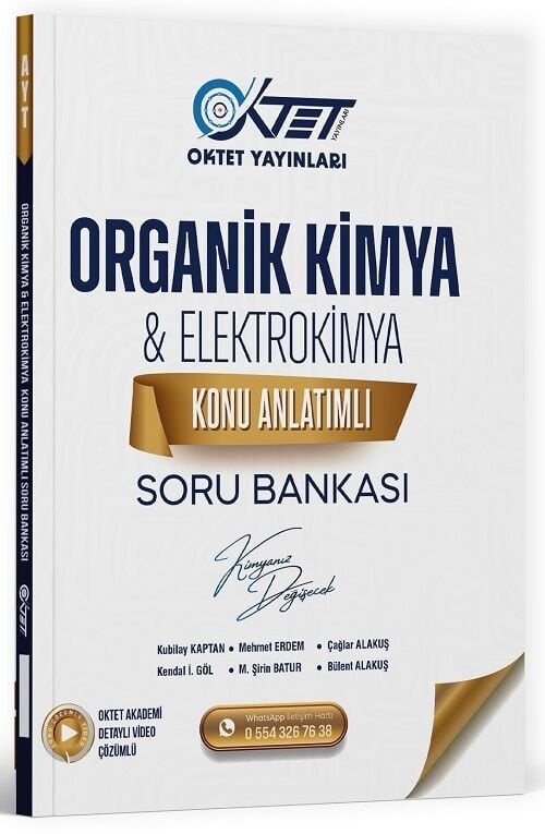 Oktet YKS AYT Organik Kimya, Elektrokimya Konu Anlatımlı Soru Bankası Çözümlü Oktet Yayınları