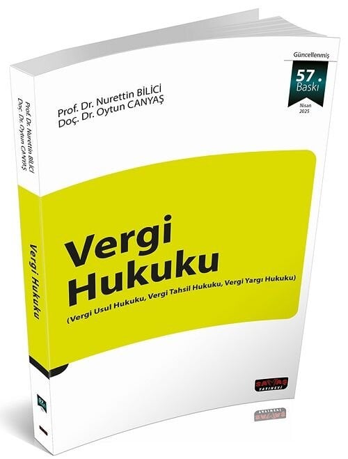 Savaş 2025 Vergi Hukuku 57. Baskı - Nurettin Bilici Savaş Yayınları