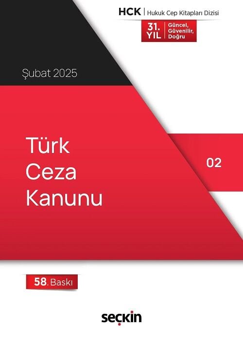 Seçkin 2025 Türk Ceza Kanunu Cep Kitabı 58. Baskı Seçkin Yayınları
