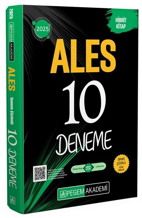 Pegem 2025 ALES 10 Deneme Çözümlü Pegem Akademi Yayınları