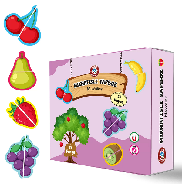 Çocuk Akademi Mıknatıslı Yapboz - Meyveler Çocuk Akademi