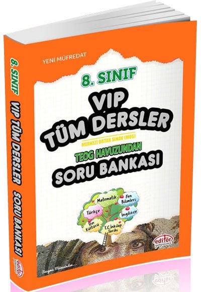 SÜPER FİYAT - Editör 8. Sınıf LGS (TEOG) VIP Tüm Dersler Soru Bankası Editör Yayınları