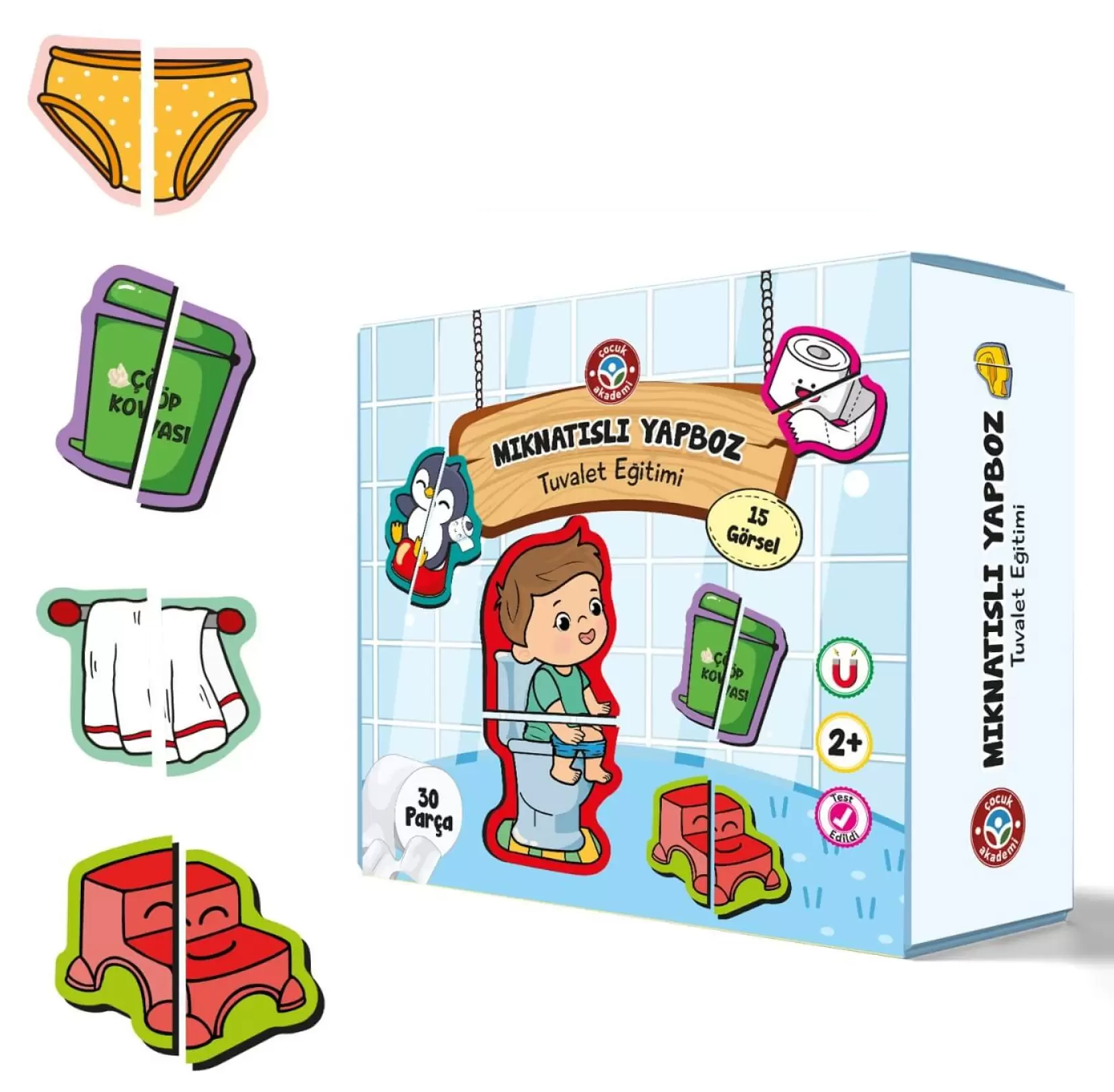 Çocuk Akademi Mıknatıslı Yapboz - Tuvalet Eğitimi Çocuk Akademi