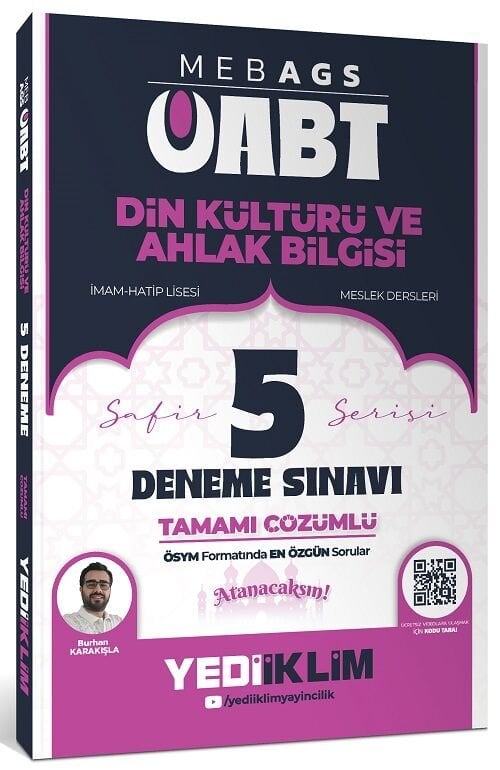 Yediiklim 2026 ÖABT MEB-AGS Din Kültürü ve Ahlak Bilgisi Öğretmenliği 5 Deneme Çözümlü - Burhan Karakışla Yediiklim Yayınları
