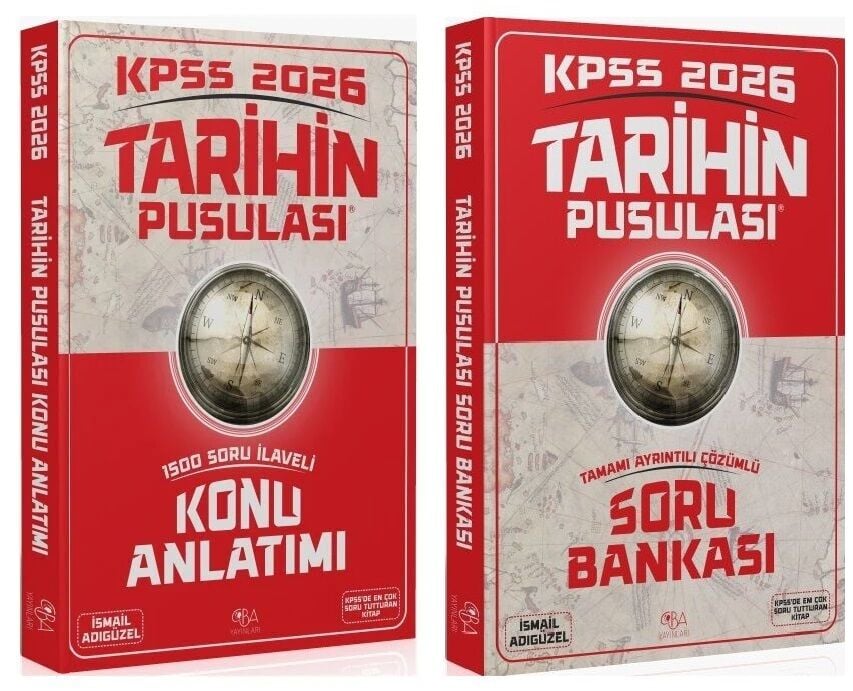 CBA Yayınları 2026 KPSS Tarihin Pusulası Konu Anlatımı + Soru Bankası 2 li Set - İsmail Adıgüzel CBA Yayınları