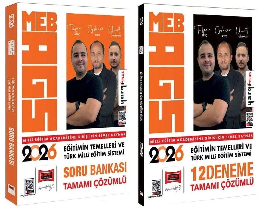 Yargı 2026 MEB-AGS Eğitimin Temelleri ve Türk Milli Eğitim Sistemi Soru Bankası + 12 Deneme 2 li Set - Tufan Genç Yargı Yayınları