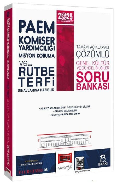 Yargı 2025 PAEM Komiser Yardımcılığı Misyon Koruma Rütbe Terfi Genel Kültür ve Güncel Bilgiler Soru Bankası Yıldız Serisi 13. Baskı Yargı Yayınları