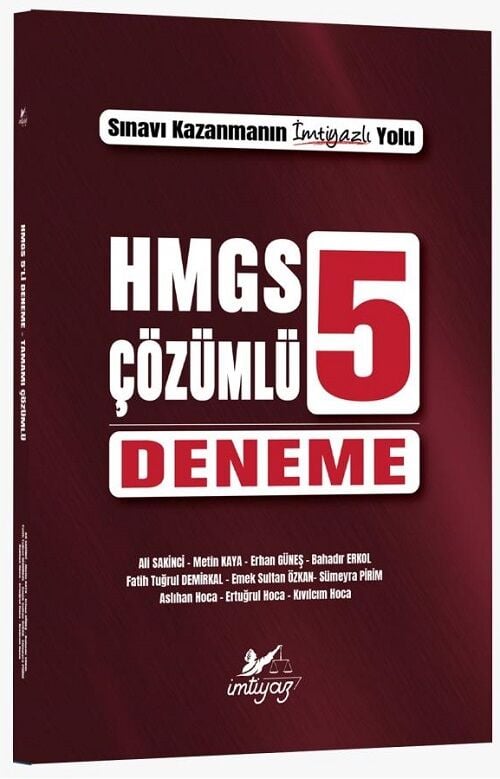 İmtiyaz HMGS 5 Deneme Çözümlü İmtiyaz Yayıncılık