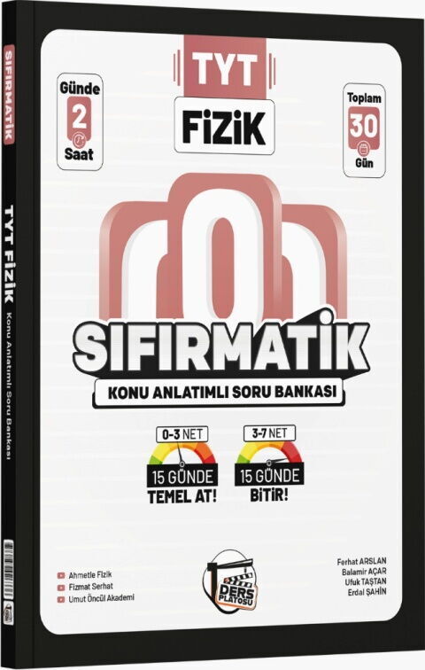 Ders Platosu YKS TYT Fizik Sıfırmatik Konu Anlatımlı Soru Bankası Ders Platosu