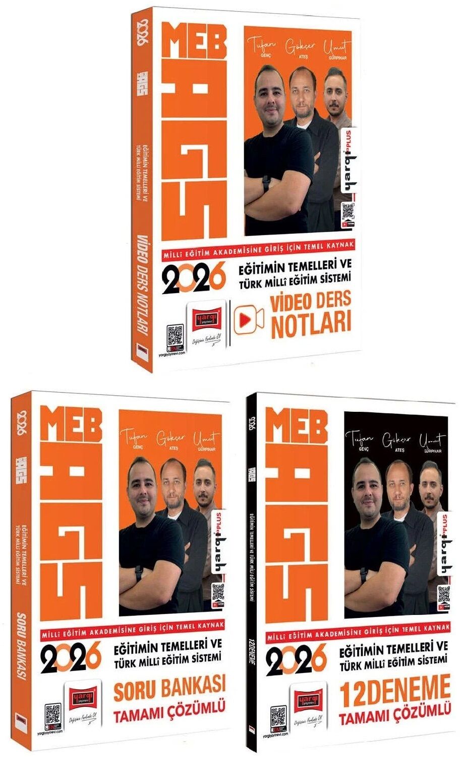 Yargı 2026 MEB-AGS Eğitimin Temelleri ve Türk Milli Eğitim Sistemi Video Ders Notları + Soru Bankası + 12 Deneme 3 lü Set - Tufan Genç Yargı Yayınları
