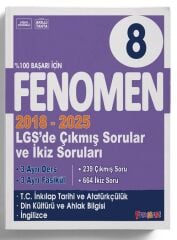 Fenomen Okul 8. Sınıf LGS TC İnkılap Tarihi ve Atatürkçülük, Din Kültürü ve Ahlak Bilgisi, İngilizce Çıkmış Sorular ve İkiz Soruları Fenomen Okul Yayınları