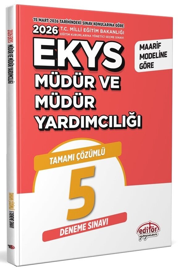 Editör 2026 MEB EKYS Müdür ve Yardımcılığı 5 Deneme Çözümlü Editör Yayınları