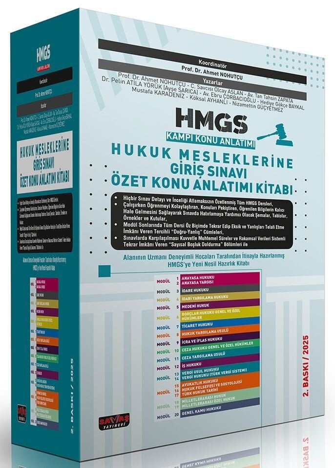 Savaş 2025 HMGS Kampı Özet Konu Anlatımı Modüler Set 2. Baskı - Ahmet Nohutçu Savaş Yayınları
