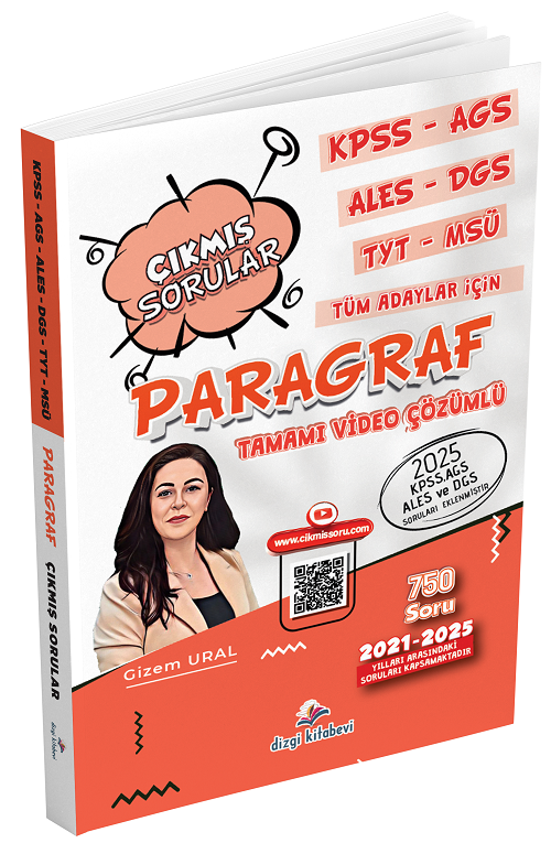 Dizgi 2026 KPSS MEB-AGS ALES DGS TYT MSÜ Paragraf Çıkmış Sorular - Gizem Ural Dizgi Kitap