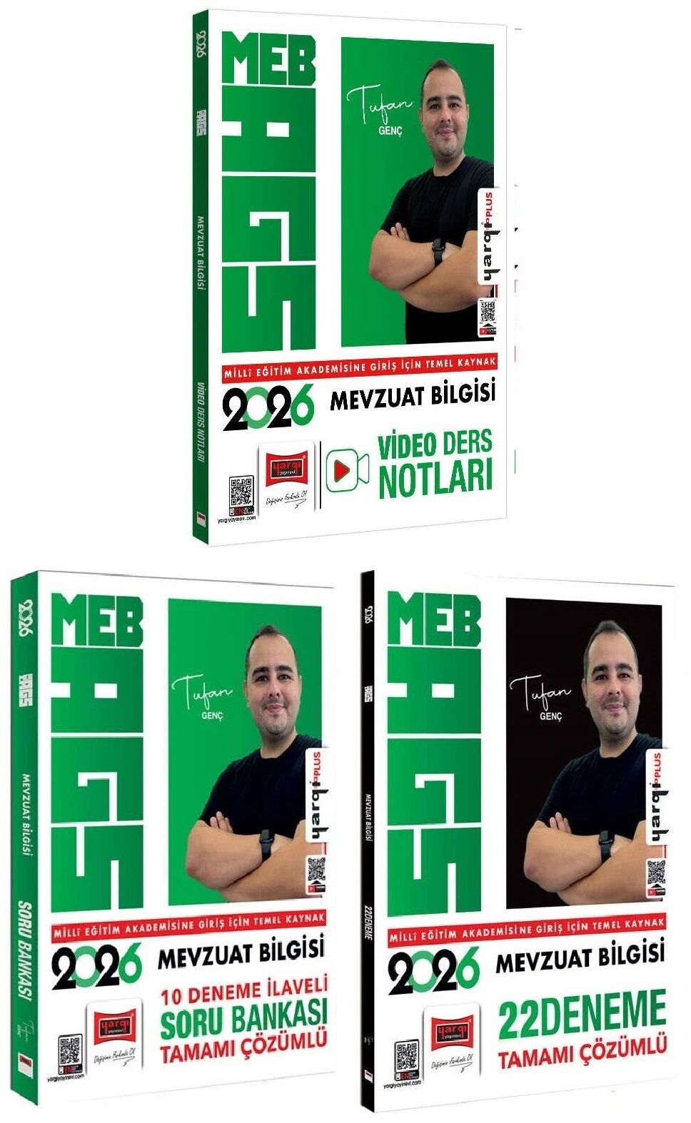 Yargı 2026 MEB-AGS Mevzuat Bilgisi Video Ders Notları + Soru Bankası + 22 Deneme 3 lü Set - Tufan Genç Yargı Yayınları