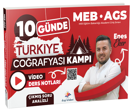 Dizgi Kitap MEB-AGS 10 Günde Türkiye Coğrafyası Kampı Video Ders Notları - Enes Eker Dizgi Kitap