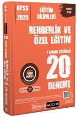 Pegem 2025 KPSS Eğitim Bilimleri Rehberlik ve Özel Eğitim 20 Deneme Çözümlü Pegem Akademi Yayınları