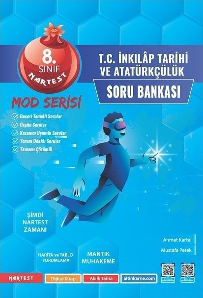 Nartest 8. Sınıf TC İnkılap Tarihi ve Atatürkçülük Mod Serisi Soru Bankası Nartest Yayınları
