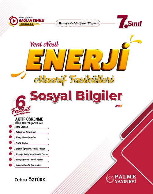Palme 7. Sınıf Sosyal Bilgiler Enerji Maarif Fasikülleri Palme Yayınları
