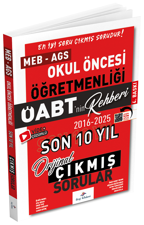 Dizgi Kitap 2026 ÖABT MEB-AGS nin Rehberi Okul Öncesi Öğretmenliği Çıkmış Sorular Son 10 Yıl Çözümlü Dizgi Kitap Yayınları