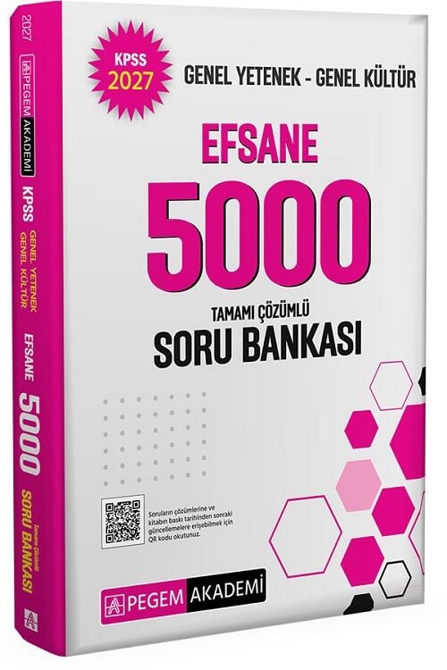 Pegem 2027 KPSS Genel Yetenek Genel Kültür EFSANE 5000 Soru Bankası Çözümlü Pegem Akademi Yayınları