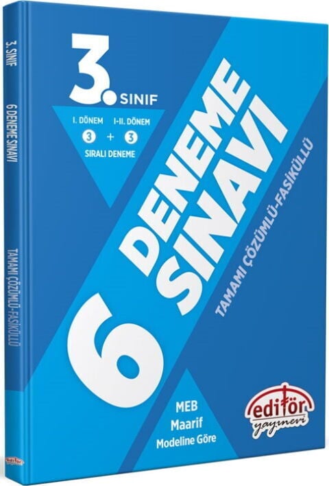 Editör 3. Sınıf Maarif Model 6 Deneme Sınavı Fasiküllü Editör Yayınları