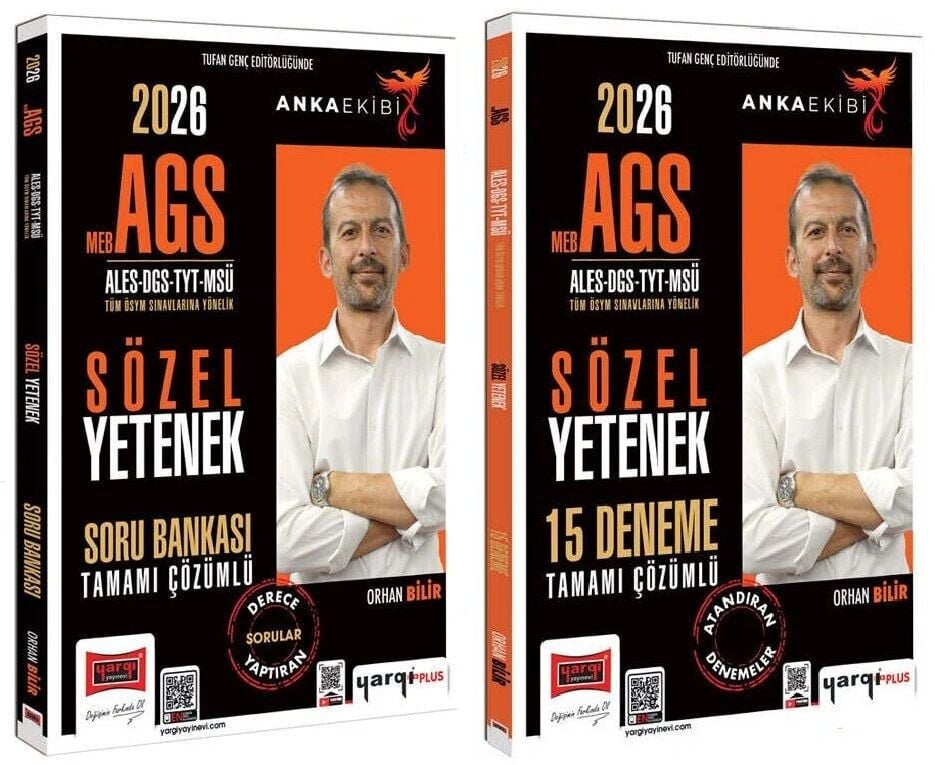 Yargı 2026 MEB-AGS ALES DGS TYT MSÜ Sözel Yetenek Soru Bankası 15 Deneme 2 li Set Anka Ekibi - Orhan Bilir Yargı Yayınları
