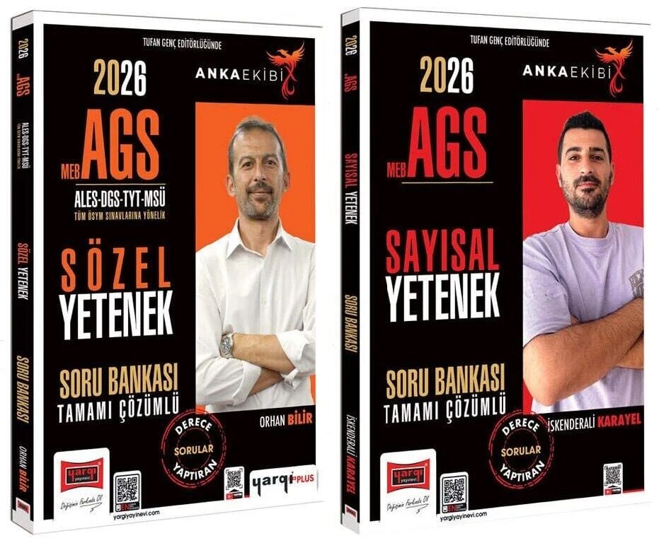 Yargı 2026 MEB-AGS Sözel + Sayısal Yetenek Soru Bankası 2 li Set Anka Ekibi Yargı Yayınları