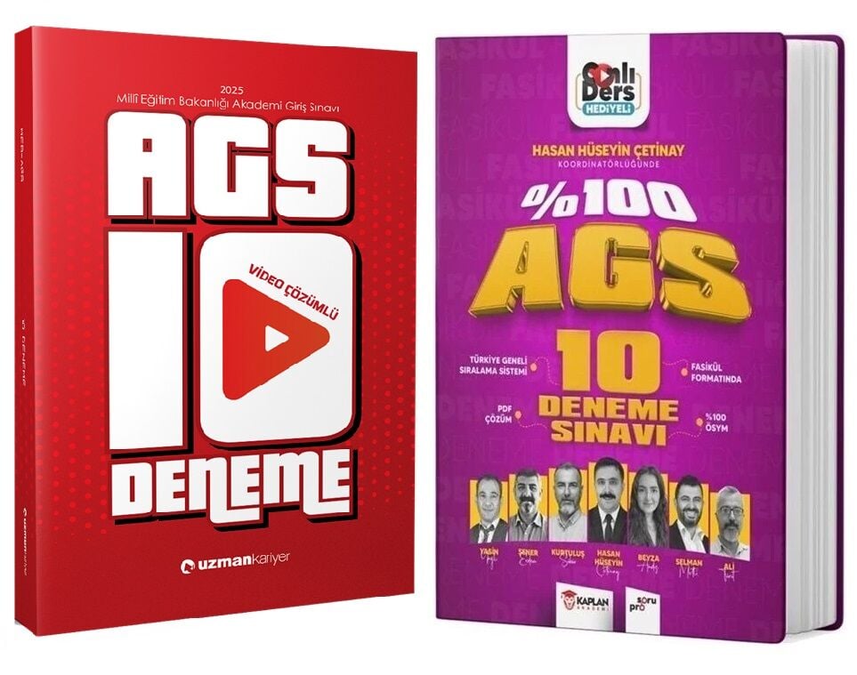 Uzman Kariyer + Kaplan Akademi MEB-AGS 10+10 Deneme 2 li Set Uzman Kariyer + Kaplan Akademi Yayınları