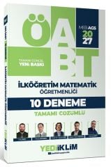 Yediiklim 2027 ÖABT MEB-AGS İlköğretim Matematik Öğretmenliği 10 Deneme Çözümlü - Hakan Efe Yediiklim Yayınları